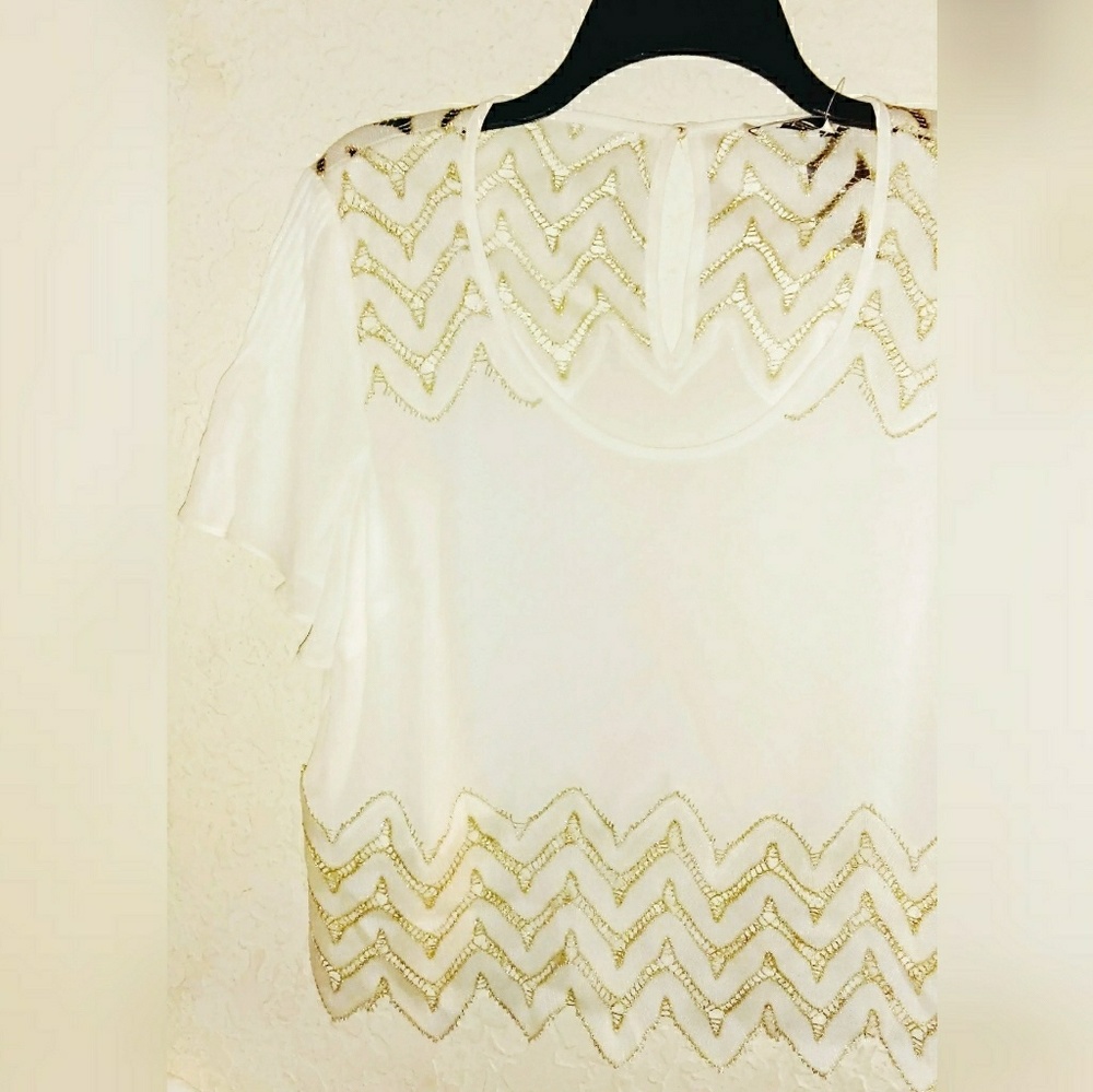 Bebe brand 1/2 Sleeve Chiffon Blouse
